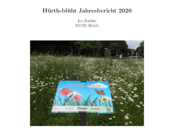 Hürth-blüht Projektbericht 2020